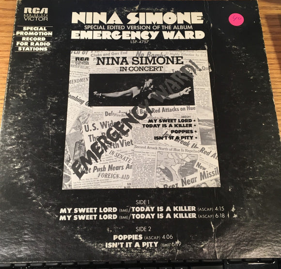 Nina Simone - In Concert - Emergency Ward!