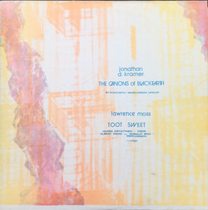 Jonathan D. Kramer - The Canons Of Blackearth / Toot Sweet