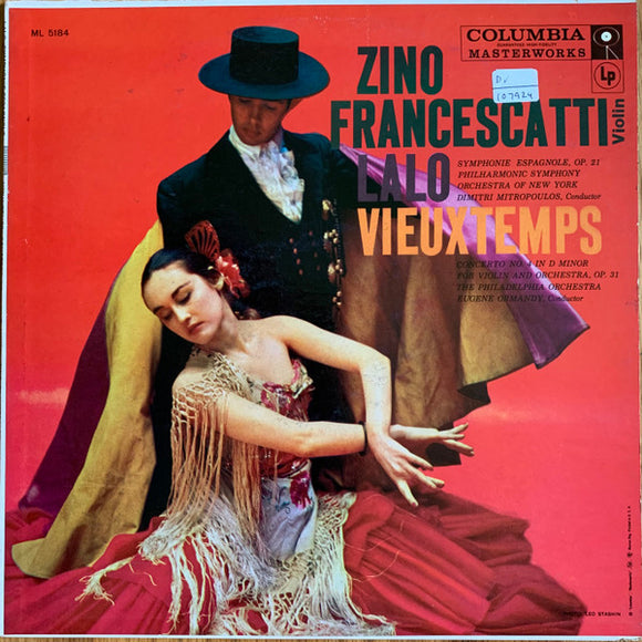 Zino Francescatti - Symphonie Espagnole, Op. 21 / Concerto No. 4 In D Minor For Violin And Orchestra, Op. 31