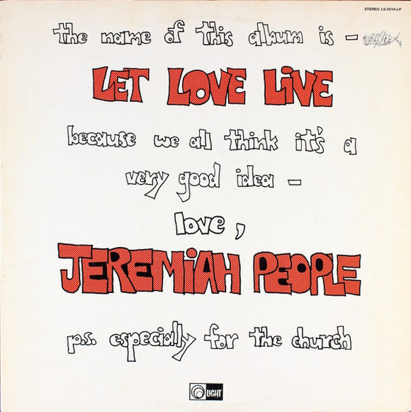 Jeremiah People - Let Love Live