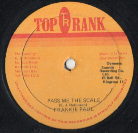 Frankie Paul - Pass Me The Scale