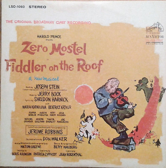 Various - Zero Mostel In Fiddler On The Roof (The Original Broadway Cast Recording)