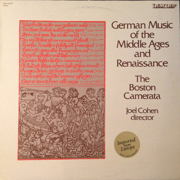 Boston Camerata - German Music Of The Middle Ages And Renaissance