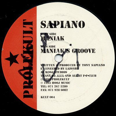 Sapiano - Maniak / Maniak's Groove